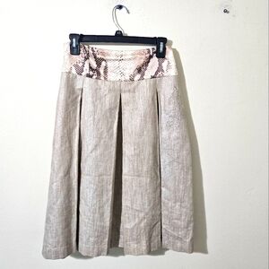 Eva & Claudi Linen Pleated Skirt